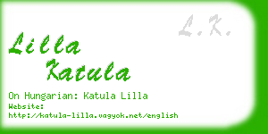 lilla katula business card